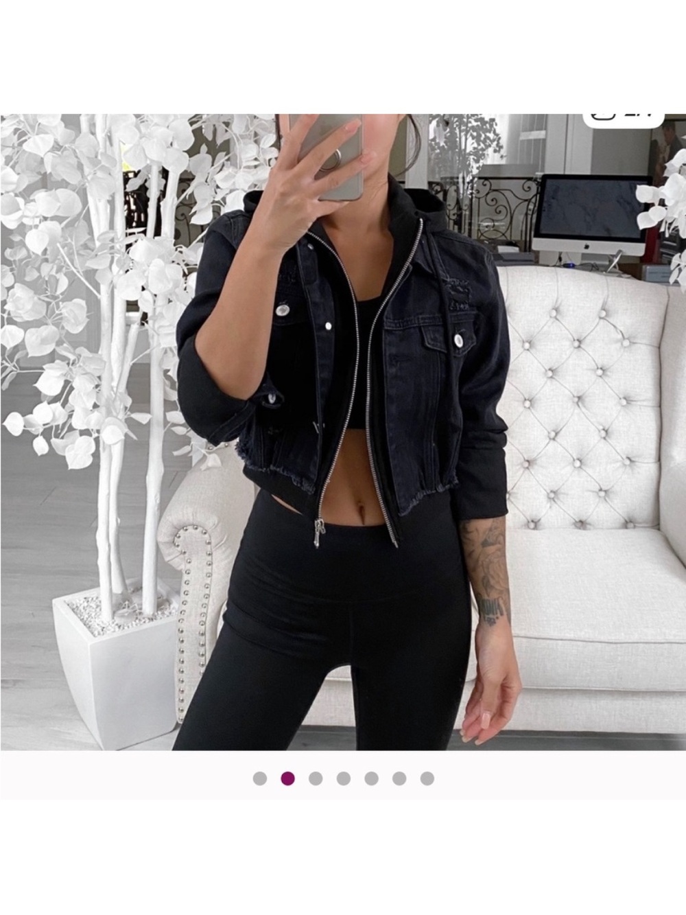 Ekattire Black Cropped Jacket